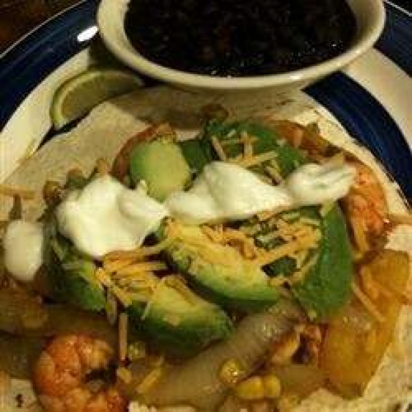 Cyndi's Shrimp Fajitas