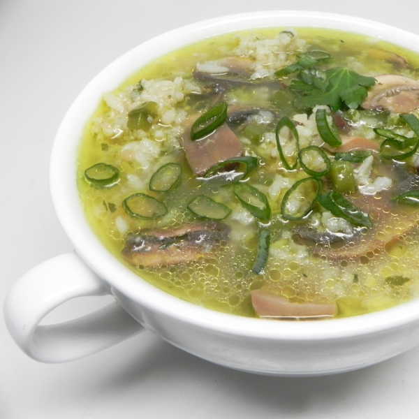 Mexican Rice Soup with Mushrooms