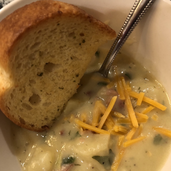 Potato, Leek, and Spinach Soup