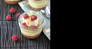 Key Lime and Raspberry Pies in Jars