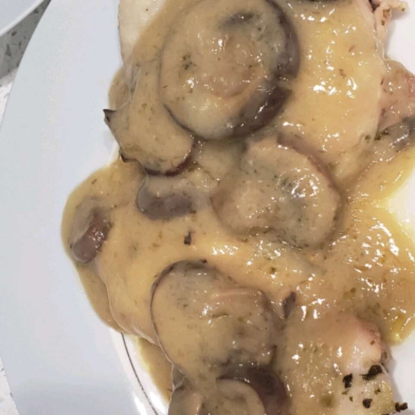 Baked Lemon Chicken Thighs with Mushroom Sauce