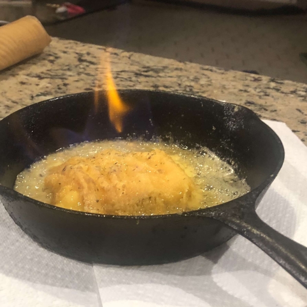 Saganaki (Flaming Greek Cheese)