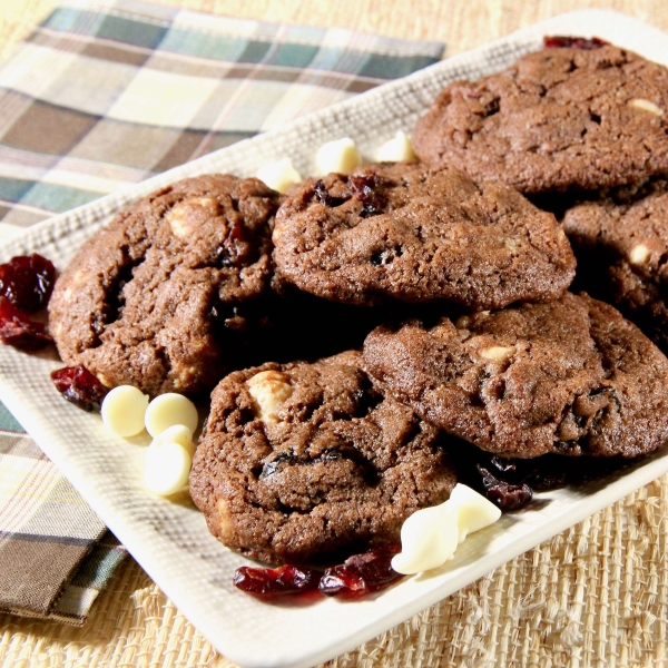 Double Chocolate Cranberry Cookies