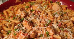 Chicken with Red Pepper Cream Sauce