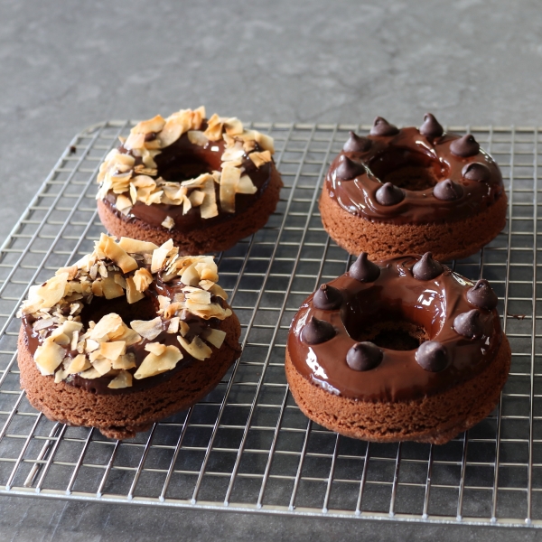 Chocolate Almond Breakfast Donuts