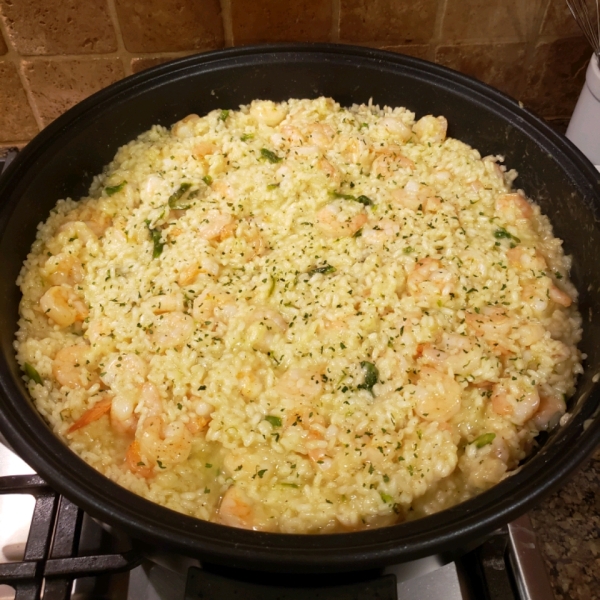 Garlic Shrimp and Asparagus Risotto