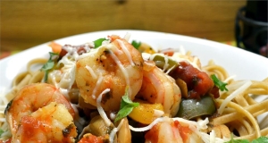 Spaghetti Diablo with Shrimp