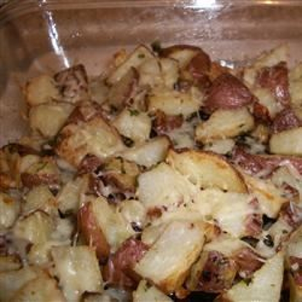 Roasted Red Potatoes with Truffle Oil and Parmesan