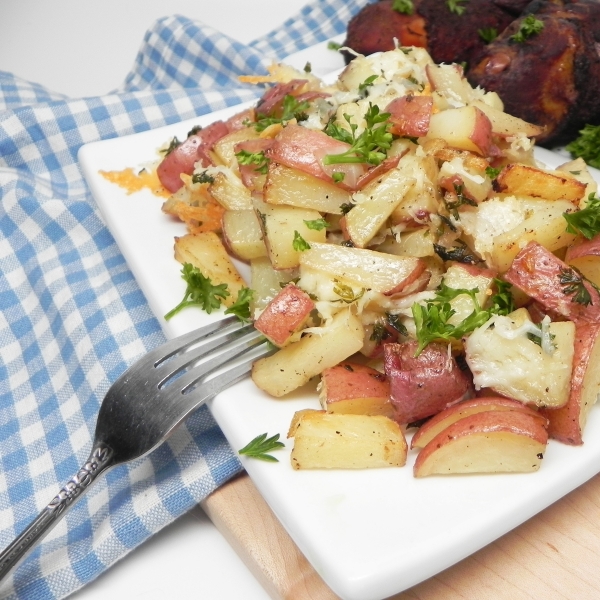 Roasted Red Potatoes with Truffle Oil and Parmesan