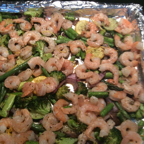 Shrimp and Vegetable Sheet Pan Dinner