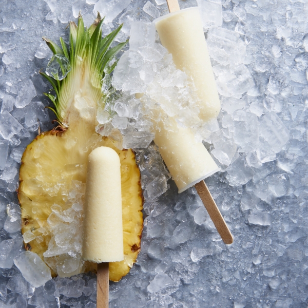 Ginger-Pina Colada Ice Pops