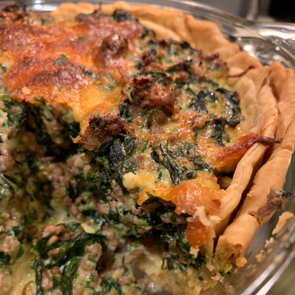 Hamburger Spinach Quiche