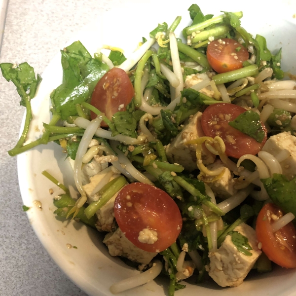 Easy Tofu and Watercress Salad
