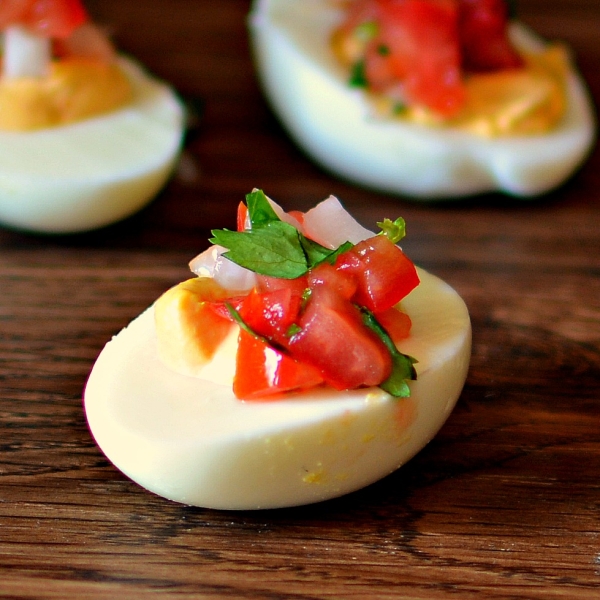 Salsa Deviled Eggs