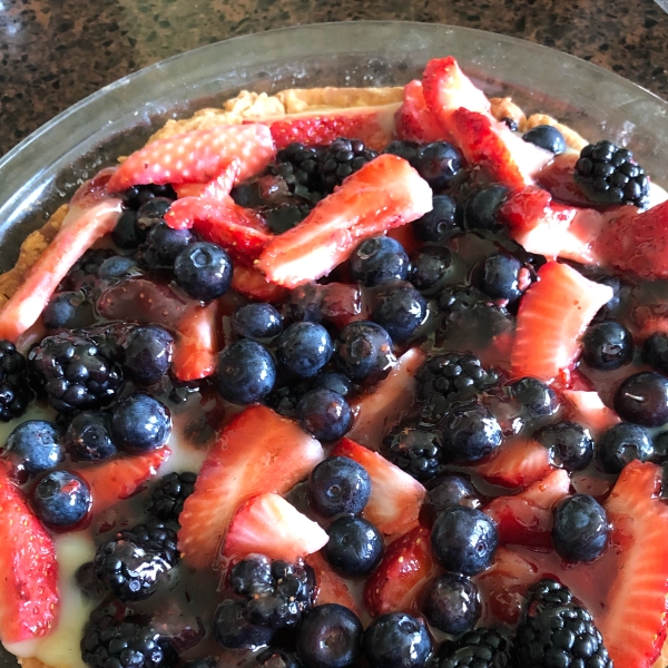 Double Berry Custard Pie