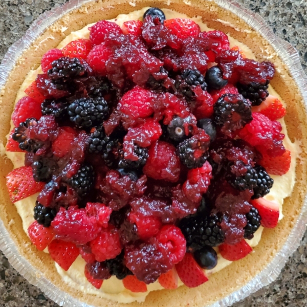 Double Berry Custard Pie