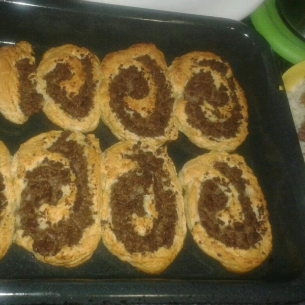 Ground Beef Pinwheels with Mushroom Sauce