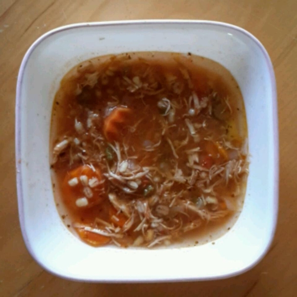 Zippy and Tangy Turkey Rice Soup