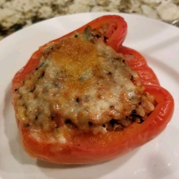 Basmati Rice and Turkey Stuffed Peppers