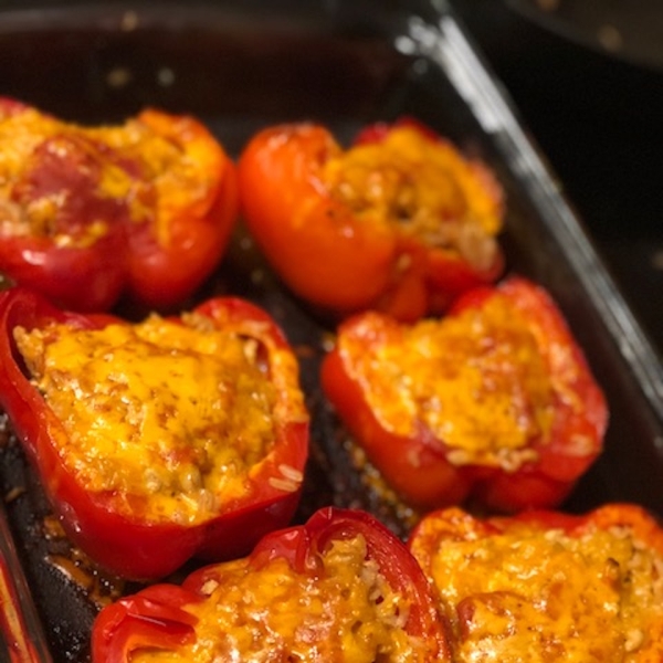 Basmati Rice and Turkey Stuffed Peppers