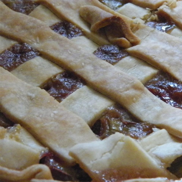 Grammy's Favorite Rhubarb Custard Pie