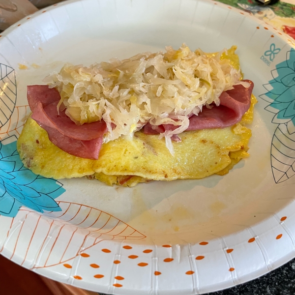 Leftover Corned Beef Omelet