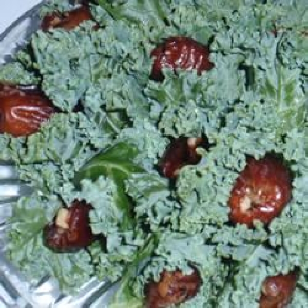 Kale-Wrapped Dates with Almonds