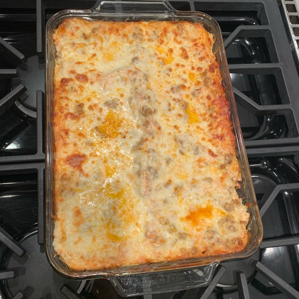 Italian Sausage and Mushroom Lasagna with Bechamel Sauce