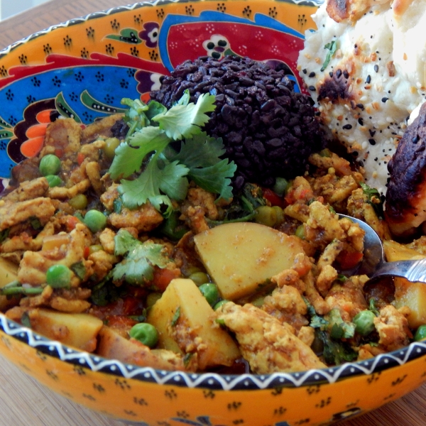 Ground Turkey Kheema with Forbidden Rice