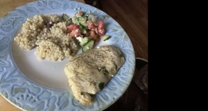 Lemon Herb Chicken with Couscous and Cucumber Salad