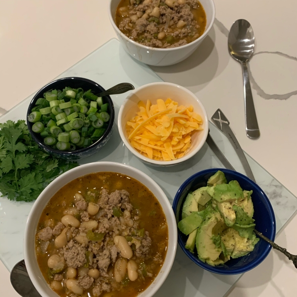 White Chili with Ground Turkey