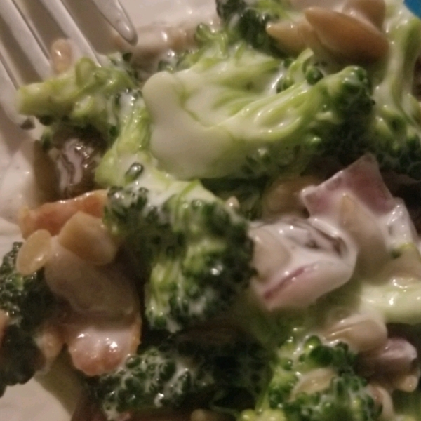 Bacon Broccoli Salad with Raisins and Sunflower Seeds