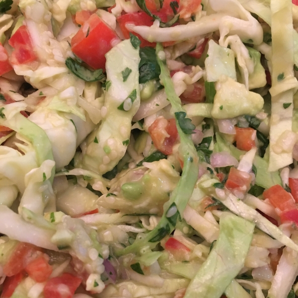 Lemony Cabbage-Avocado Slaw