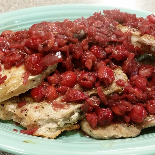 Pork Chops With Black Cherry Sauce