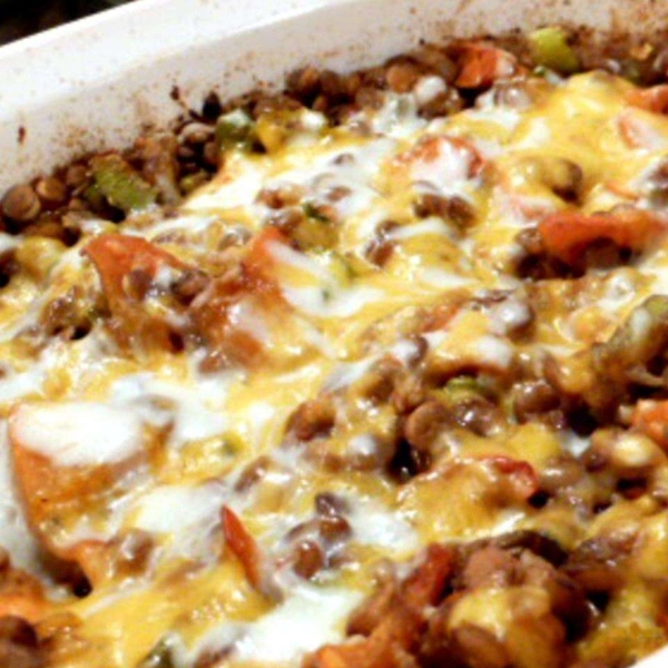 Baked Lentils with Cheese