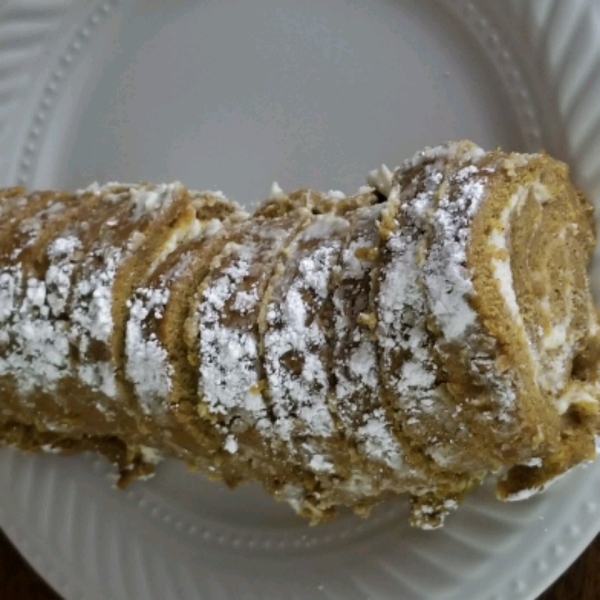 Pumpkin Roll with Ginger and Pecans