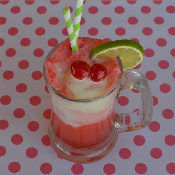 Shirley Temple Ice Cream Float