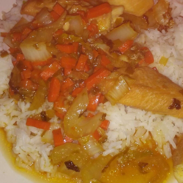 Asian Bok Choy and Chicken Salad Over Rice