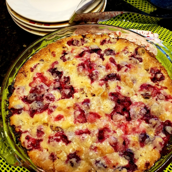 Crustless Cranberry Pie