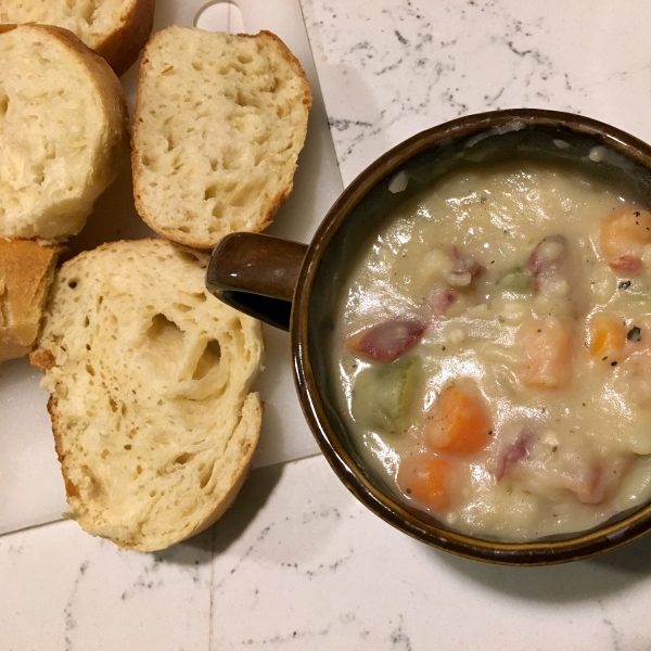 Dairy-Free Creamy Potato Soup with Bacon