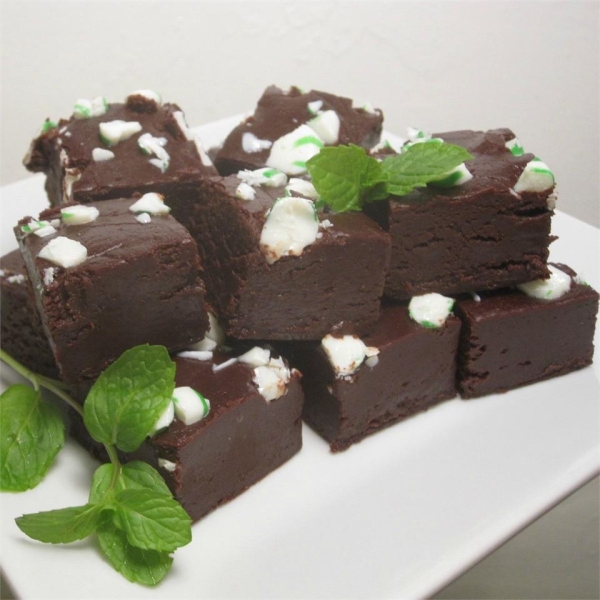 Dark Chocolate Peppermint Fudge