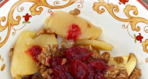 Apple Crisp with Cranberry Compote