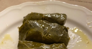 Lamb and Rice Stuffed Grape Leaves