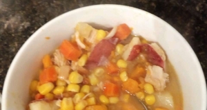 Fall Corn Rotisserie Chicken Soup