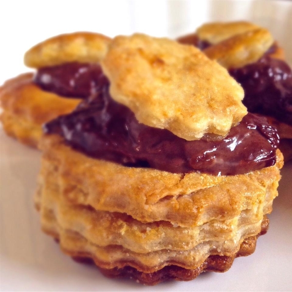 Chocolate-Mascarpone Phyllo Triangles