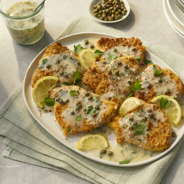 Air Fryer Chicken Piccata with Lemon-Caper Sauce