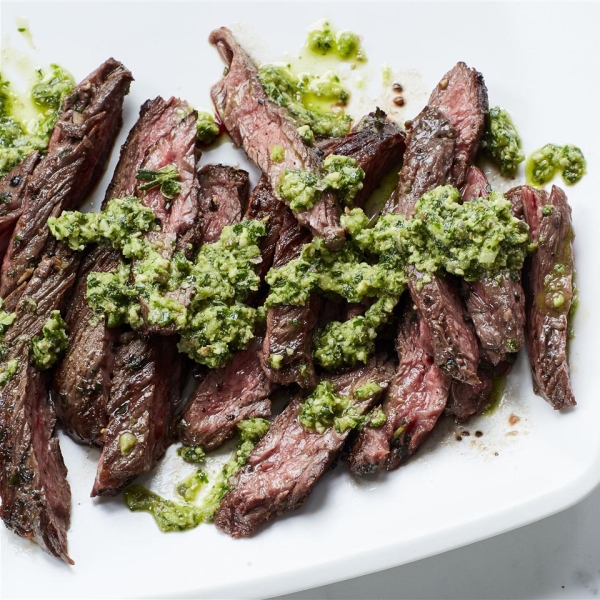 Tuscan Skirt Steak with Salsa Verde