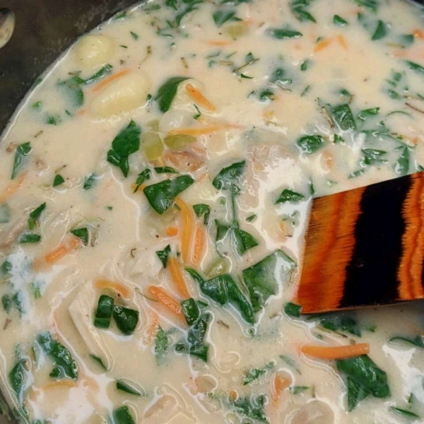 Cream of Chicken and Gnocchi Soup