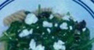 Wilted Spinach with Cherries and Goat Cheese