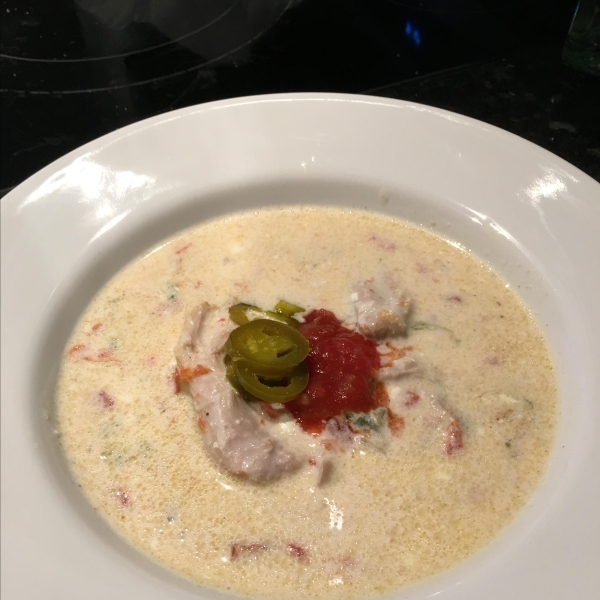 Creamy Keto Chicken-Poblano Soup